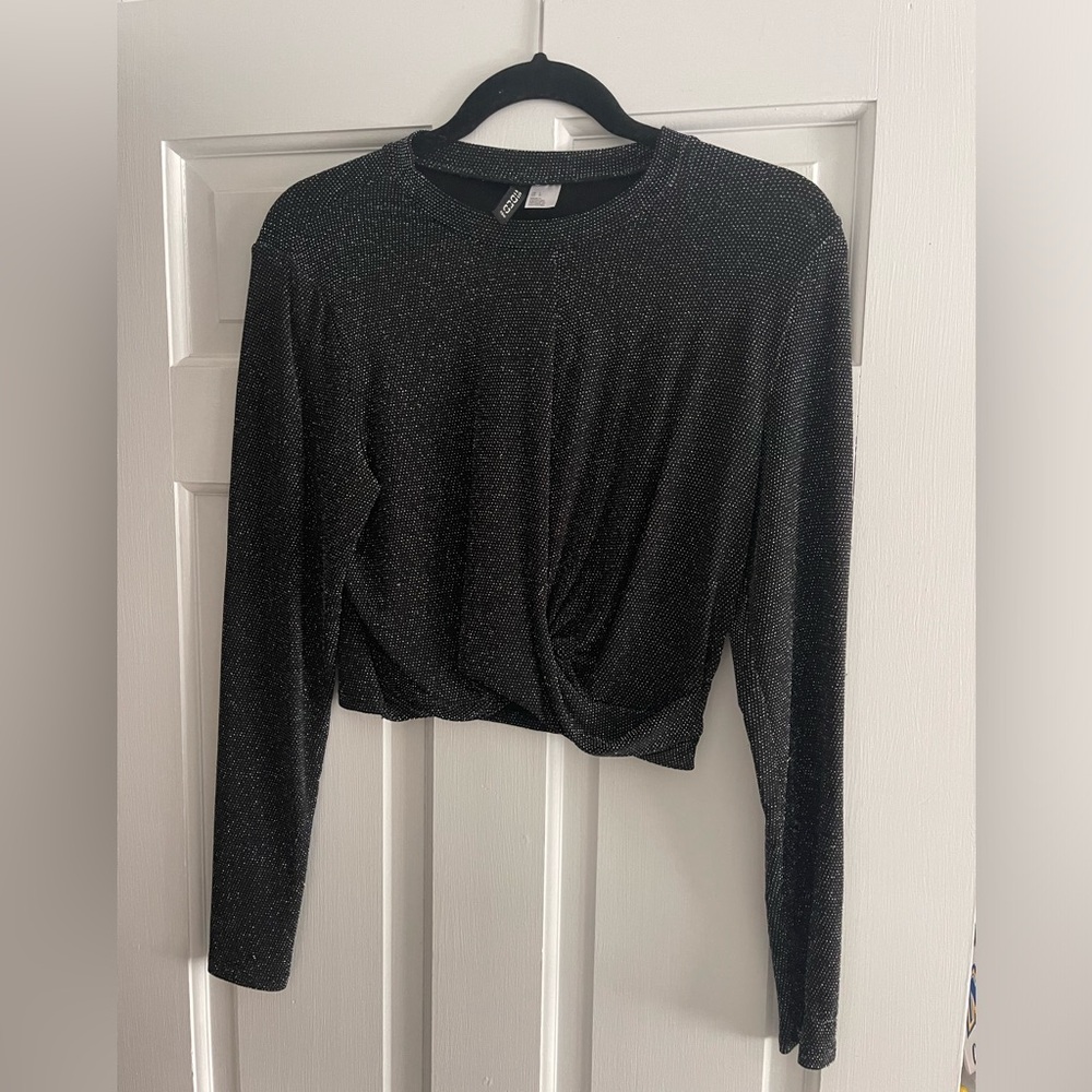 Sparkly silver and black top perfect for a night out